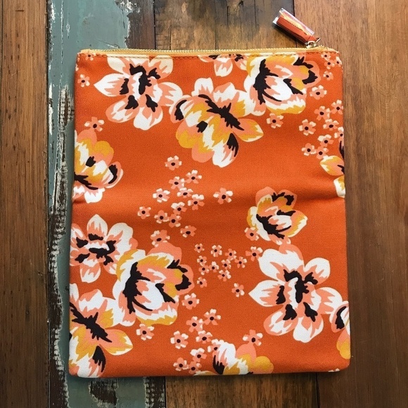 Rachel Pally Retro Floral Clutch Marigold/orange/coral/white - Picture 3 of 6